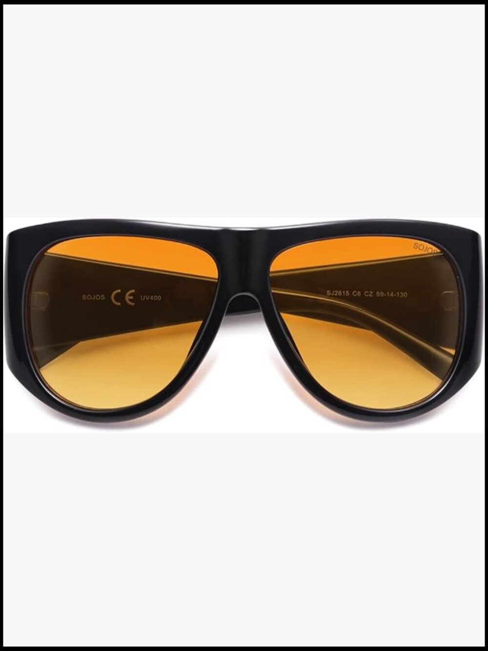 Vintage Retro Oversized Big Aviator Polarized Sunglasses